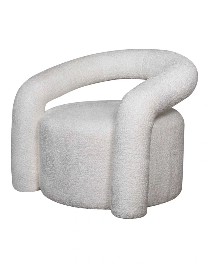 Lumen Boucle Occasional Chair 92x83x73cm Ivory image 5