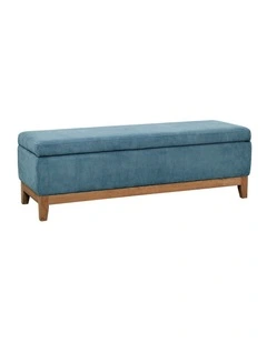 Albert Storage Ottoman 132x45x42cm Steel Blue