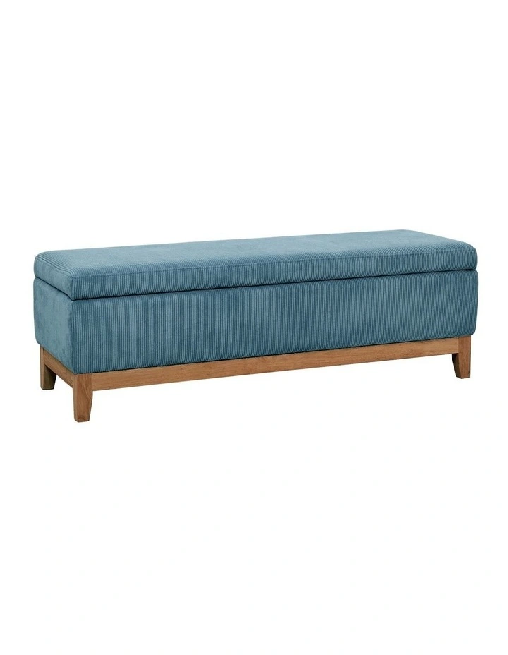 Albert Storage Ottoman 132x45x42cm Steel Blue image 1