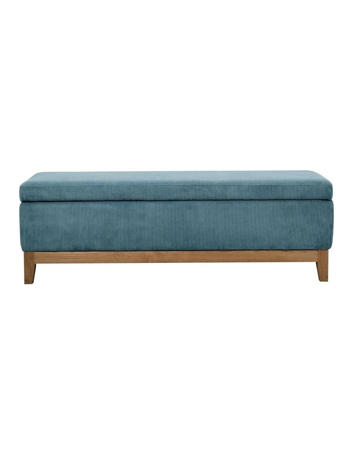 Albert Storage Ottoman 132x45x42cm Steel Blue image 2
