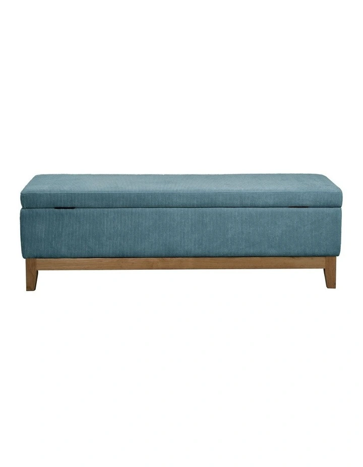 Albert Storage Ottoman 132x45x42cm Steel Blue image 3