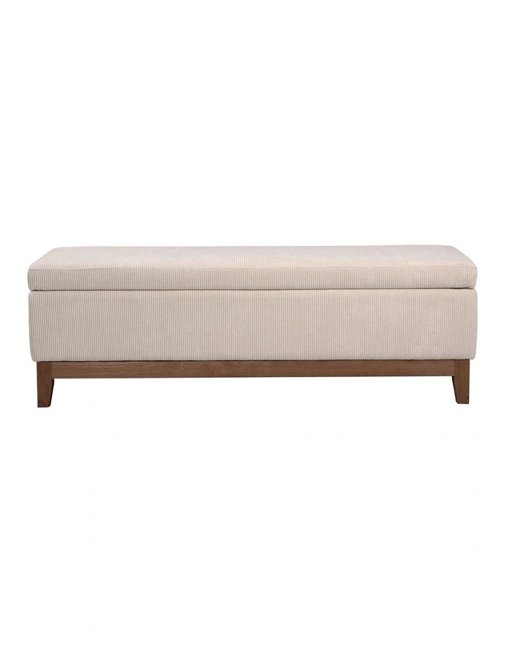 Albert Storage Ottoman 132x45x42cm Grey Beige image 2