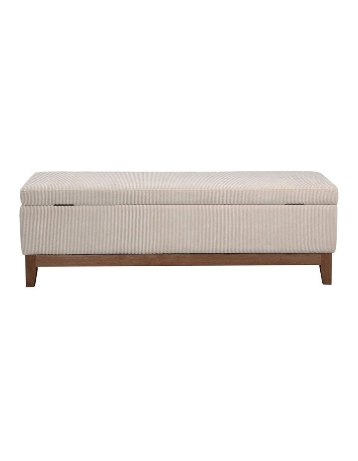 Albert Storage Ottoman 132x45x42cm Grey Beige image 3