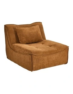 Oikiture 2x Accent Chair Lazy Sofa Floor Couch Leisure Lounge Foam Pouffe Brown