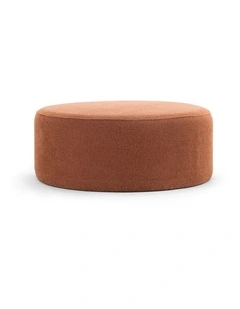 Halle Large 90cm Round Ottoman in Rust Orange
