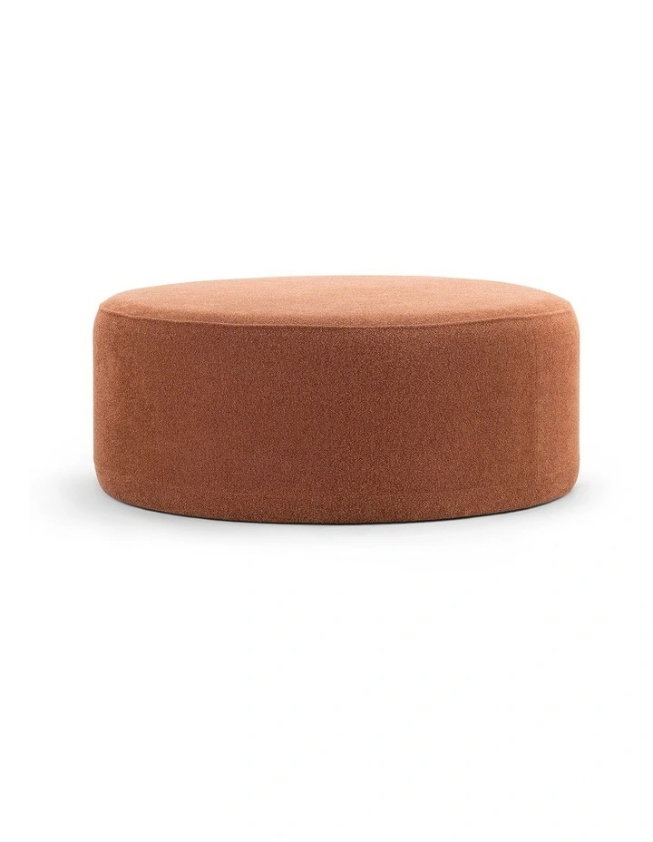 Halle Large 90cm Round Ottoman in Rust Orange image 1