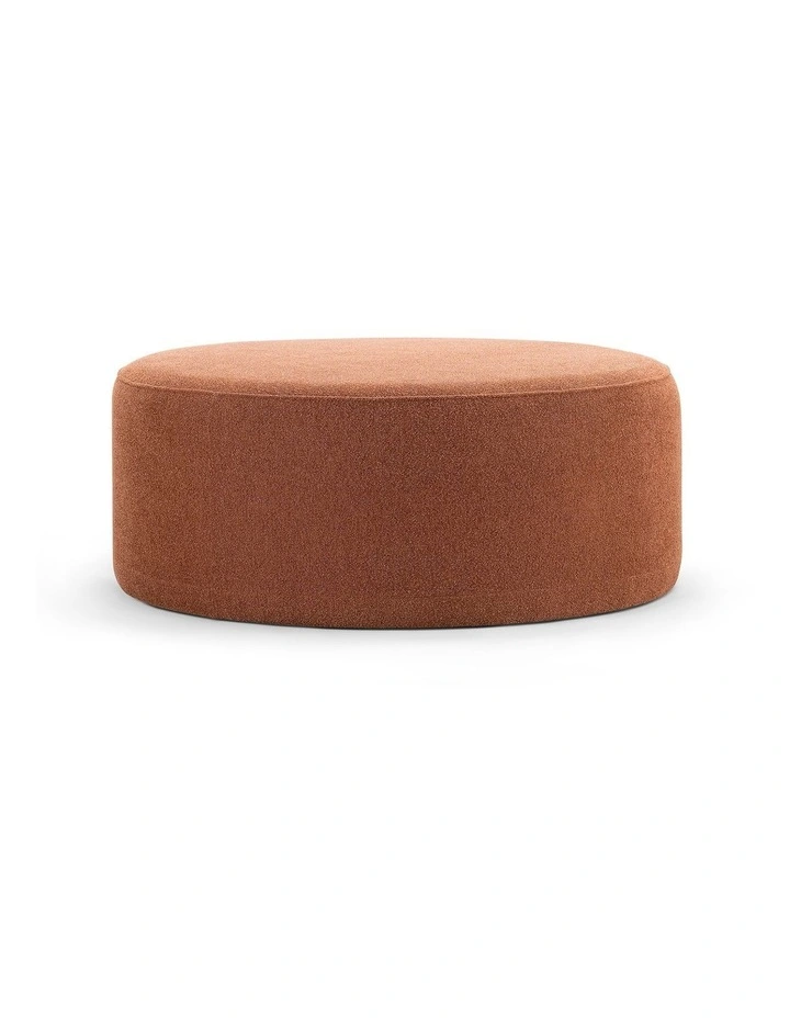 Halle Large 90cm Round Ottoman in Rust Orange image 2