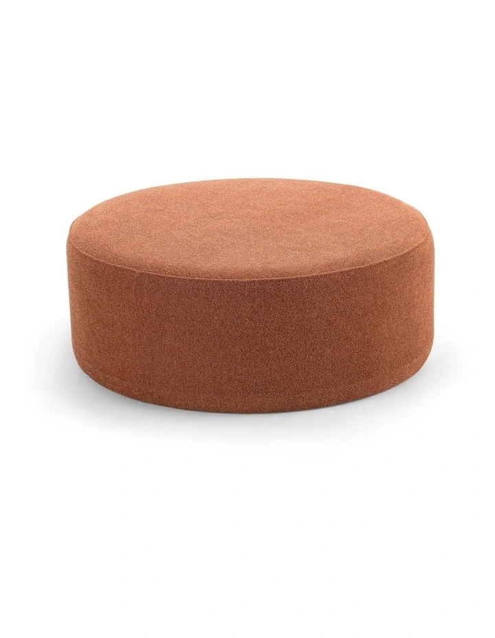 Halle Large 90cm Round Ottoman in Rust Orange image 3