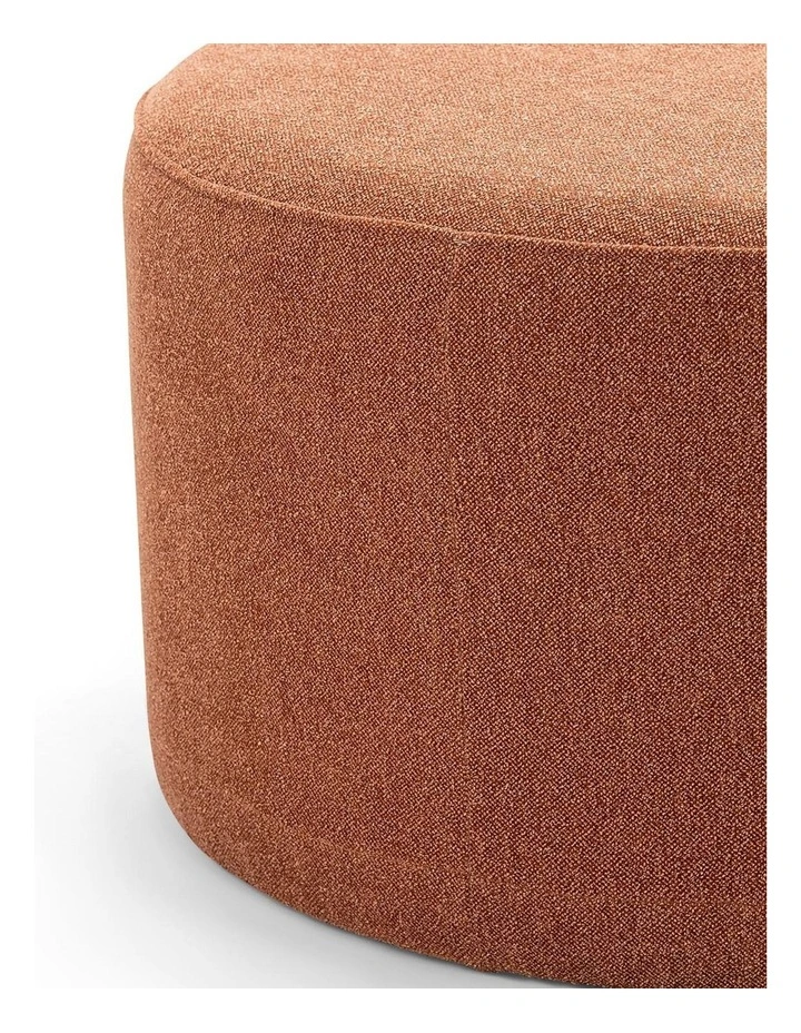 Halle Large 90cm Round Ottoman in Rust Orange image 4