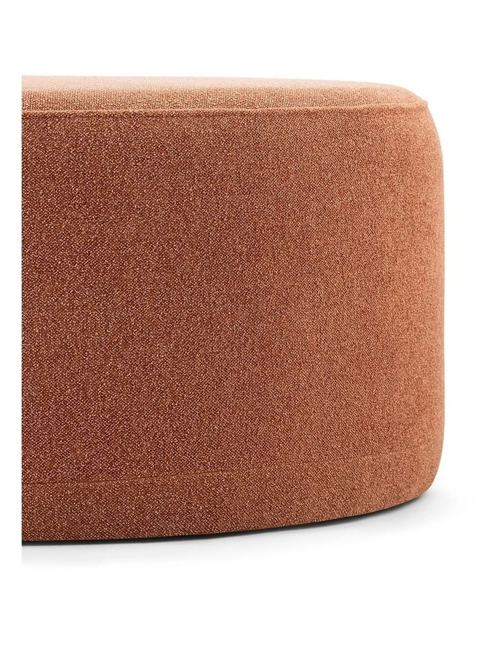 Halle Large 90cm Round Ottoman in Rust Orange image 6
