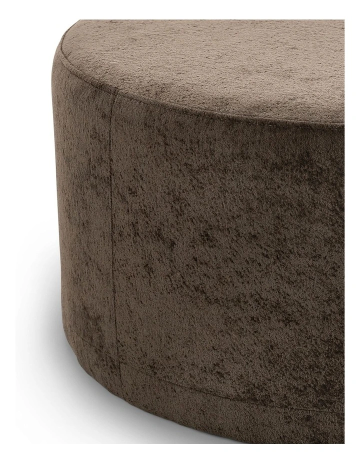 Halle Large 90cm Round Ottoman in Chocolate image 4