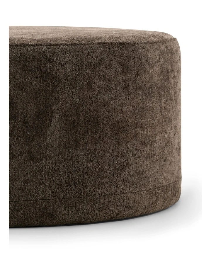 Halle Large 90cm Round Ottoman in Chocolate image 6
