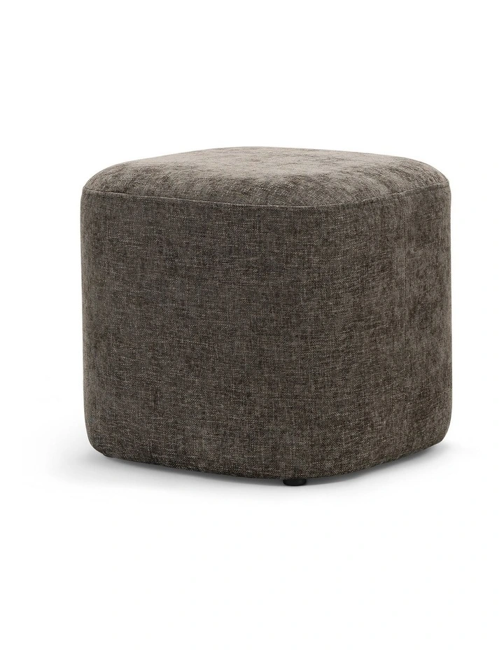 Podd Square Ottoman Pouf in Mocha Brown image 1