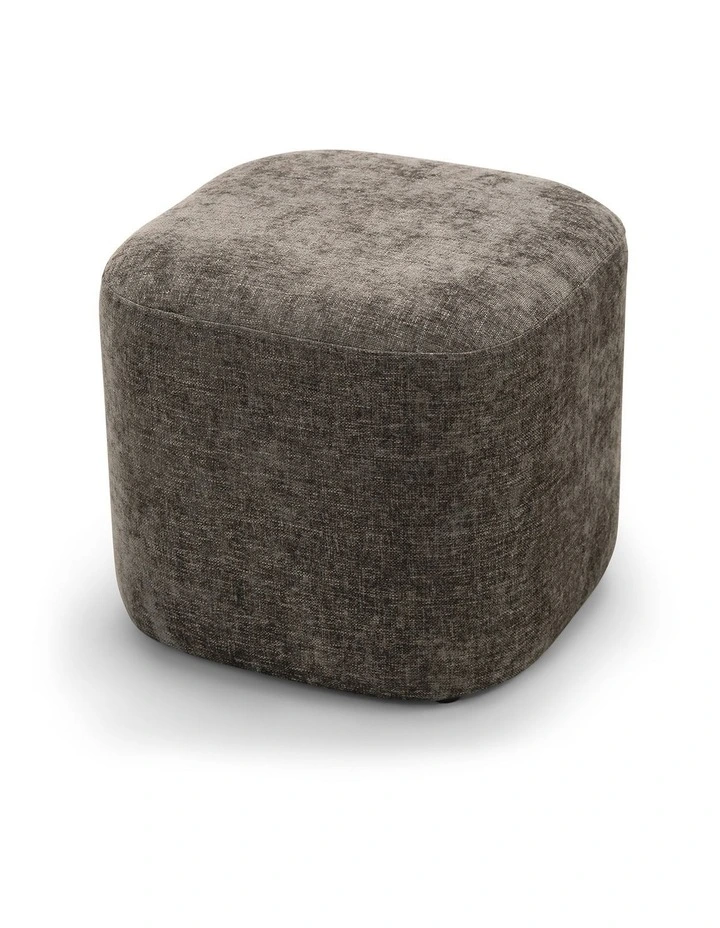 Podd Square Ottoman Pouf in Mocha Brown image 3