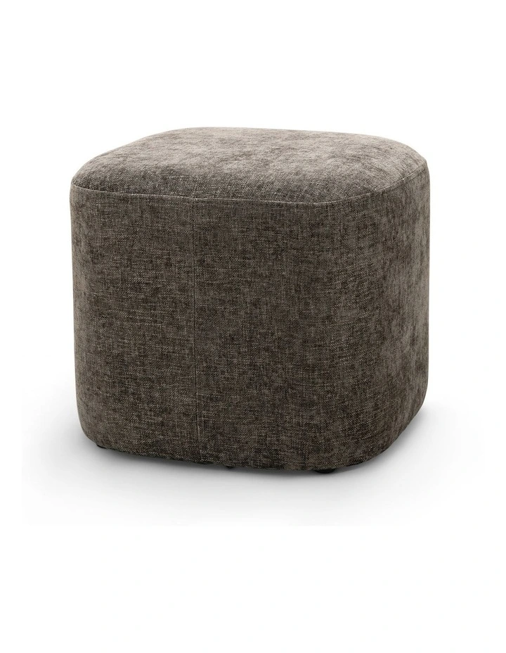 Podd Square Ottoman Pouf in Mocha Brown image 4