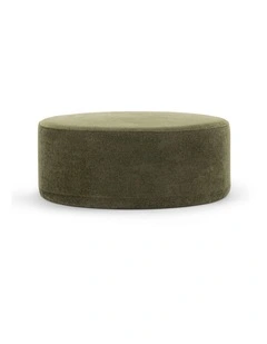 Halle Large 90cm Round Ottoman in Wattle Green