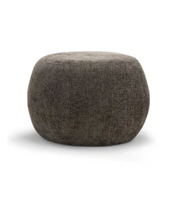 Venus Round Ottoman Pouf in Mocha Brown