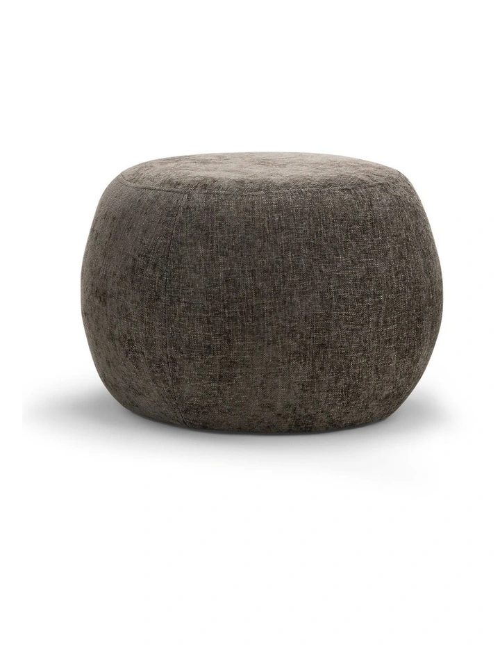 Venus Round Ottoman Pouf in Mocha Brown image 1