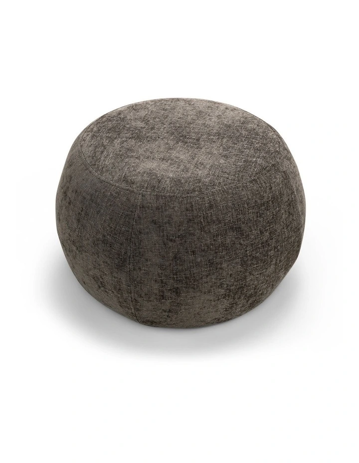 Venus Round Ottoman Pouf in Mocha Brown image 2