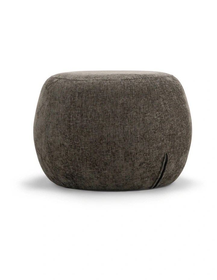 Venus Round Ottoman Pouf in Mocha Brown image 3