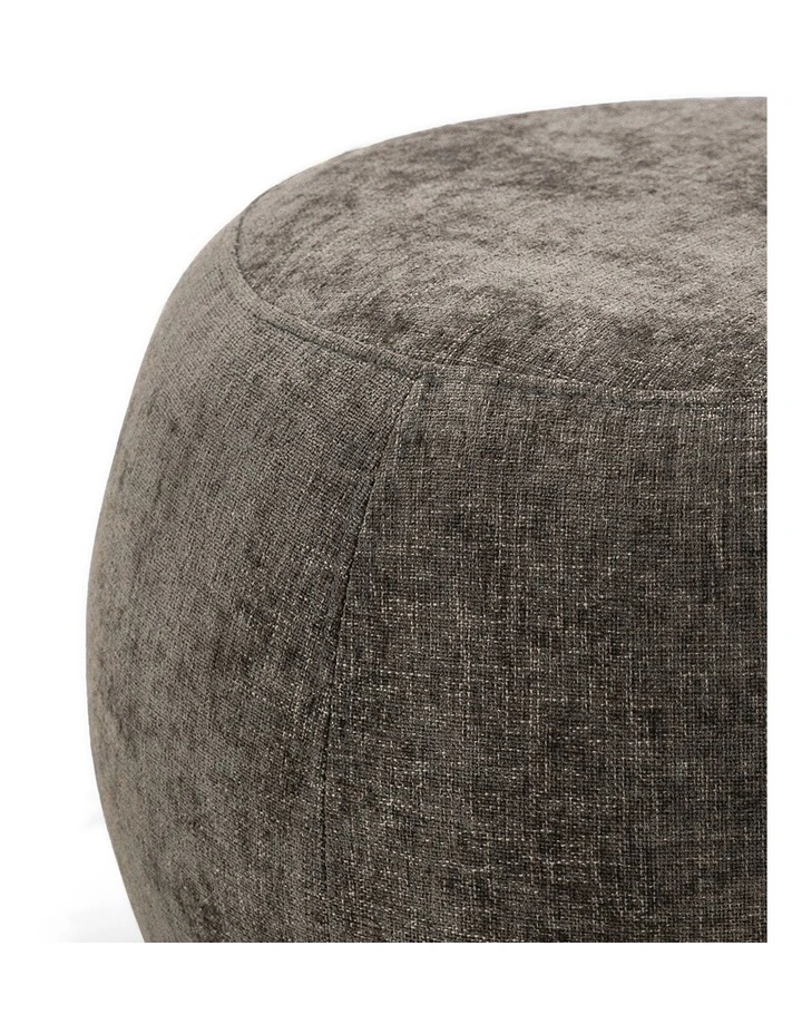 Venus Round Ottoman Pouf in Mocha Brown image 4