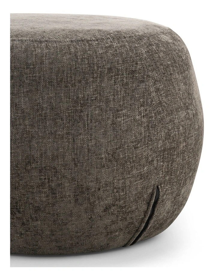Venus Round Ottoman Pouf in Mocha Brown image 5