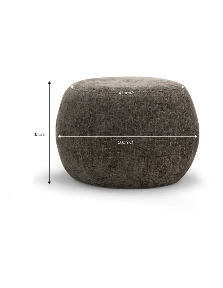 Venus Round Ottoman Pouf in Mocha Brown image 6