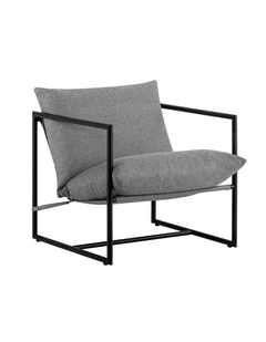 Aidan Armchair Sling Accent Chair in Light Grey
