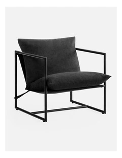 Aidan Armchair Sling Accent Chair in Black