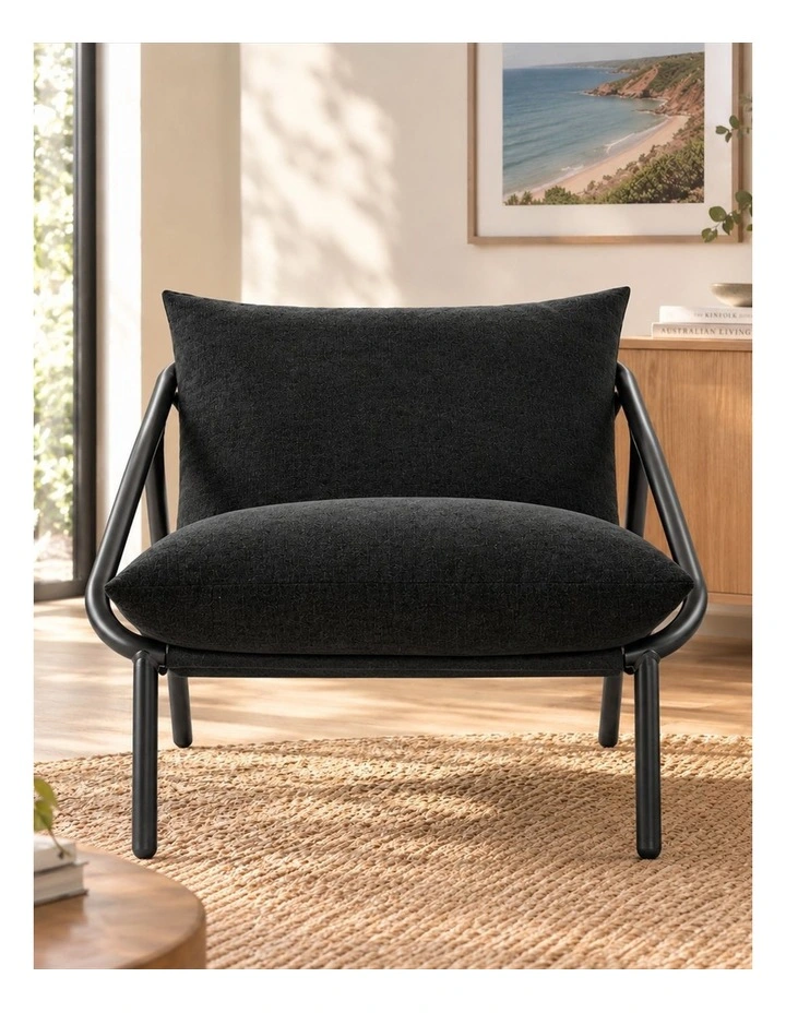 Ada Armchair Sling Chair in Black image 2