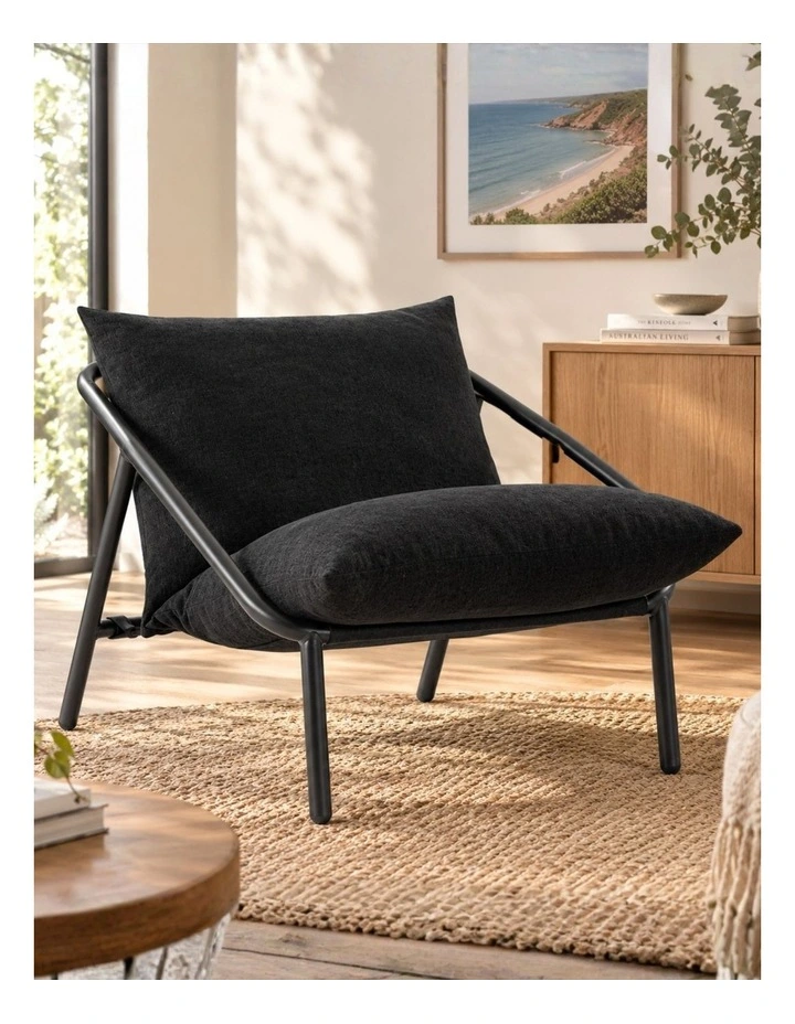 Ada Armchair Sling Chair in Black image 3