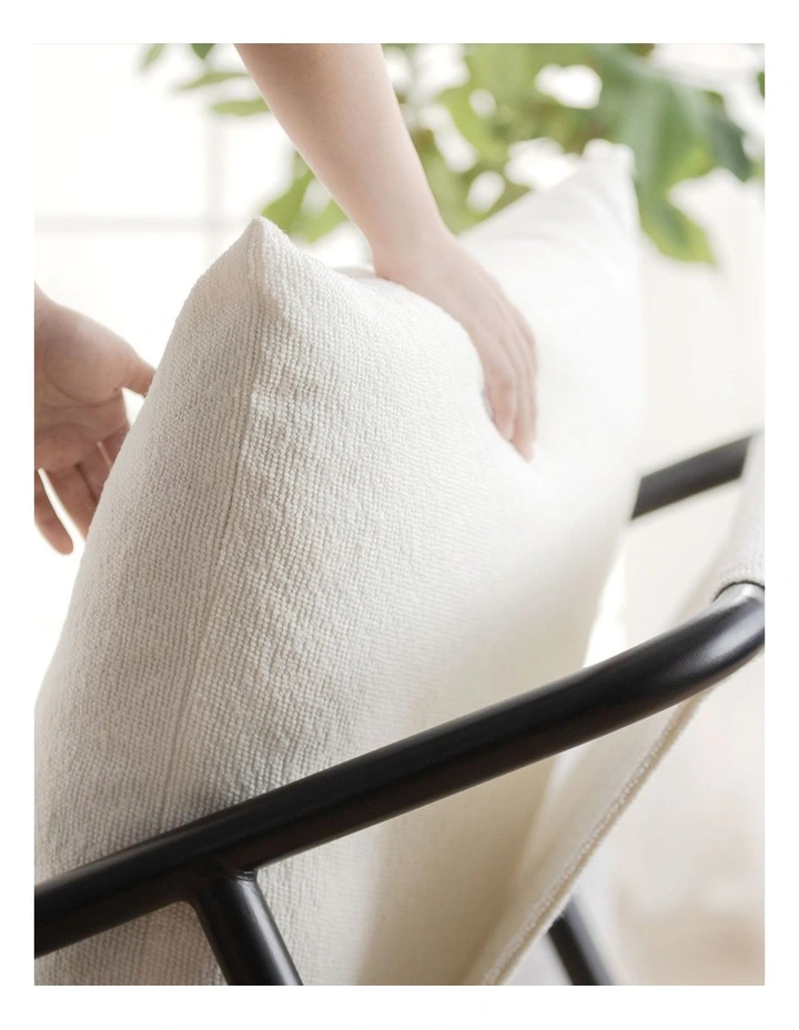 Ada Armchair Sling Chair in White Boucle image 5