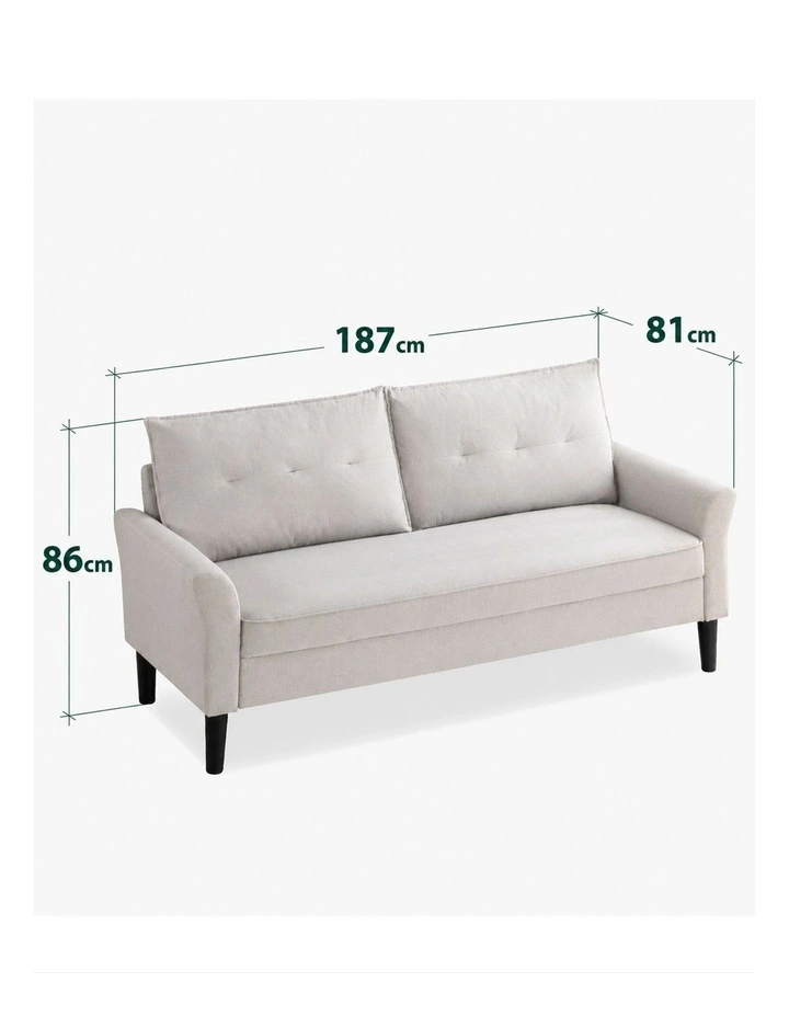 James 3 Seater Sofa in Grey image 6