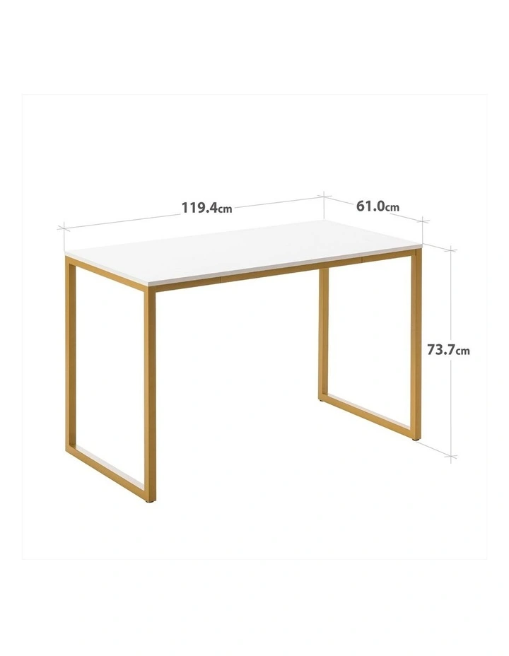 Soho Gold Modern Studio Computer Office Desk in 120cm image 7