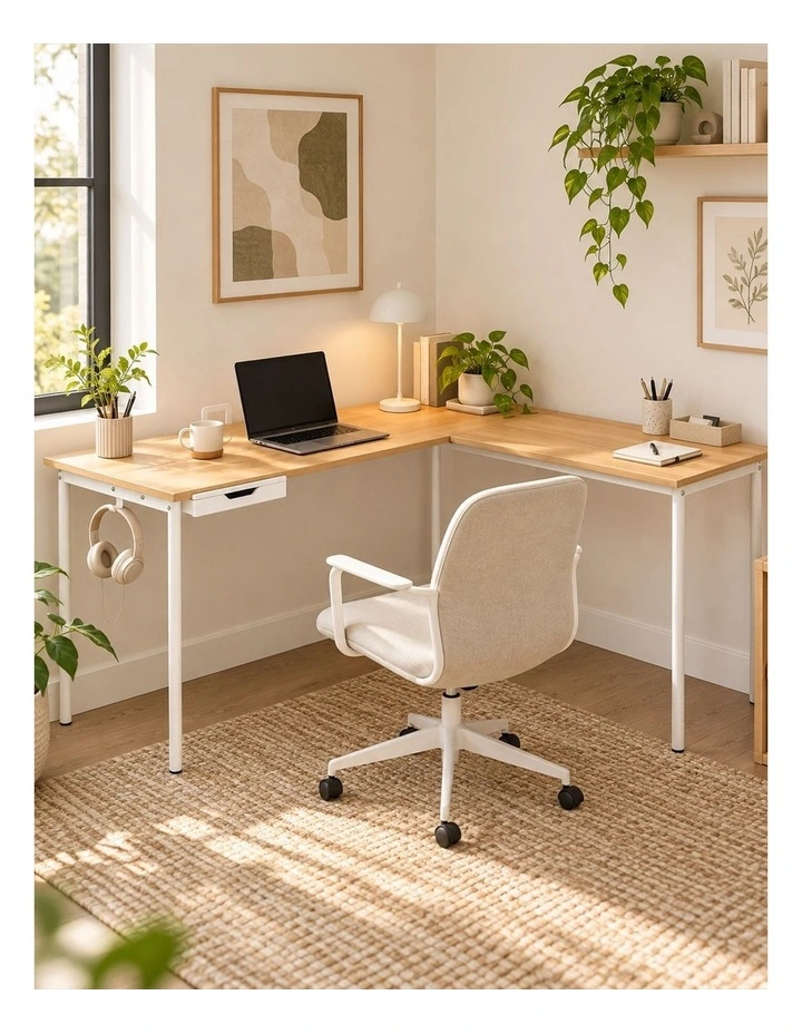 Dominic L-Shaped Corner Office Computer Desk image 3