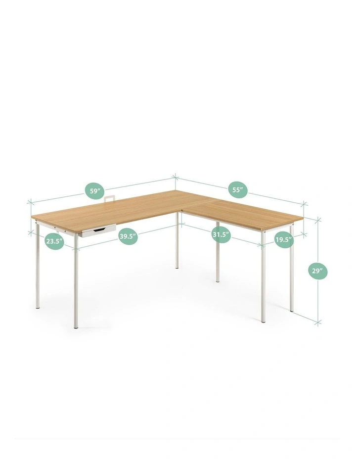 Dominic L-Shaped Corner Office Computer Desk image 4