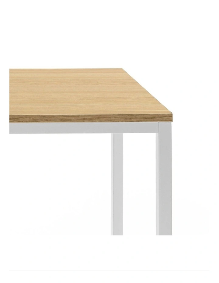 Jennifer Computer Home Office Desk 160cm in Light wood and White Frame image 4
