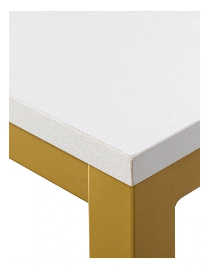 Jennifer Computer Home Office Desk 160cm in White and Gold Frame image 5