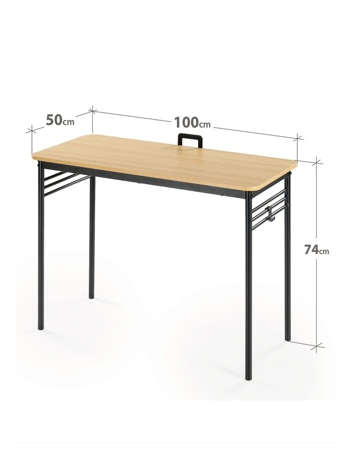 Retro Office Desk 100cm in Light wood image 4