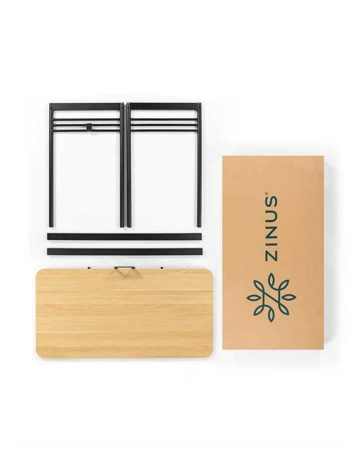 Retro Office Desk 100cm in Light wood image 7