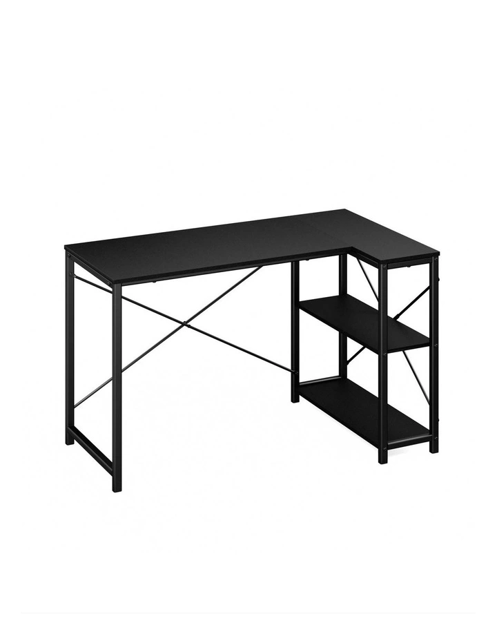 L-shape Computer Office Desk 119cm in Black image 1
