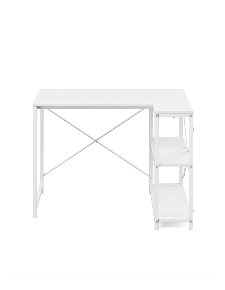 L-shape Computer Office Desk 119cm in White image 4
