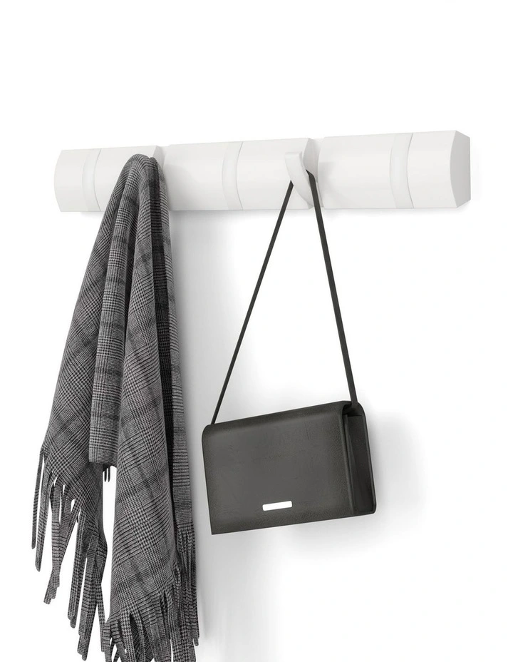 Umbra Flip 5 Hook - White 51x6x3cm image 2