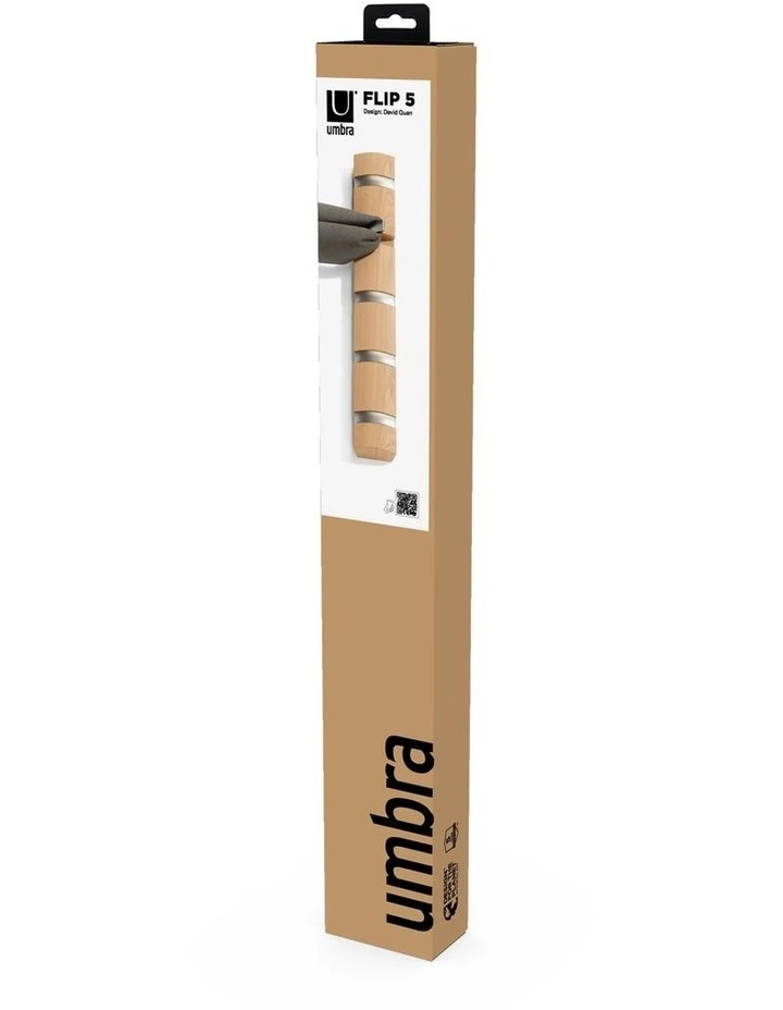 Umbra Flip 5 Hook - Natural 51x6x3cm image 5