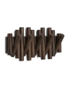 Umbra Picket Rail Hook Aged Walnut 38x17x4cm