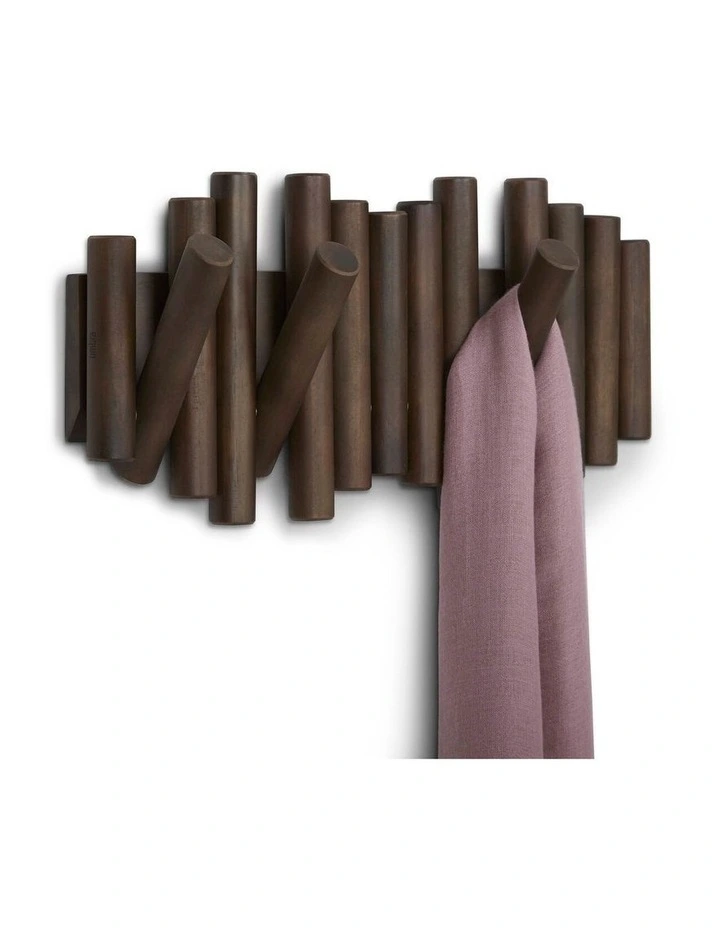 Umbra Picket Rail Hook Aged Walnut 38x17x4cm image 2