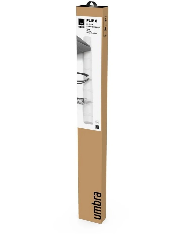 Umbra Flip 8 Hook - White 81x6x3cm image 5