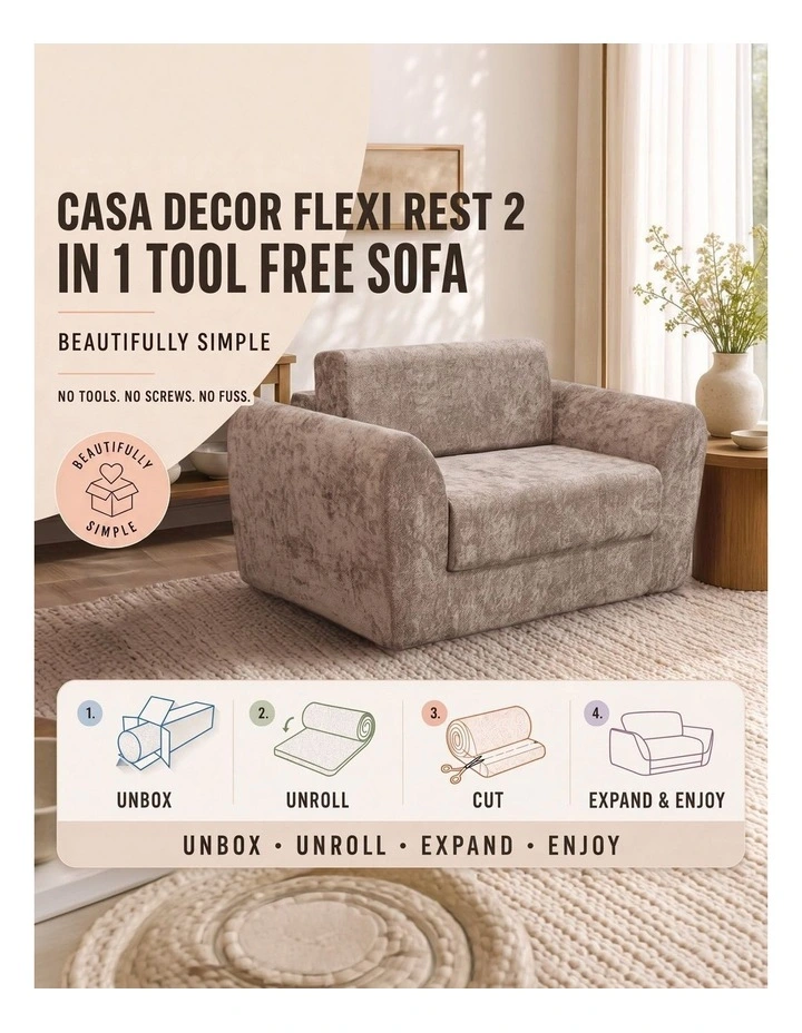 Casa Decor Flexi Rest 2 in 1 Tool Free Sofa image 6
