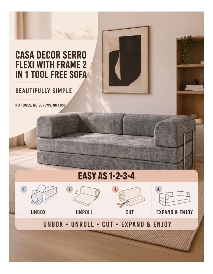 Casa Decor Serro Flexi 2 in 1 Tool Free Sofa image 5