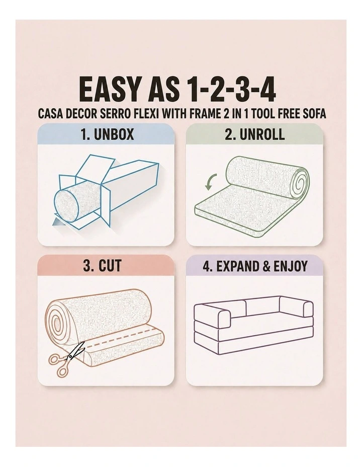 Casa Decor Serro Flexi 2 in 1 Tool Free Sofa image 6